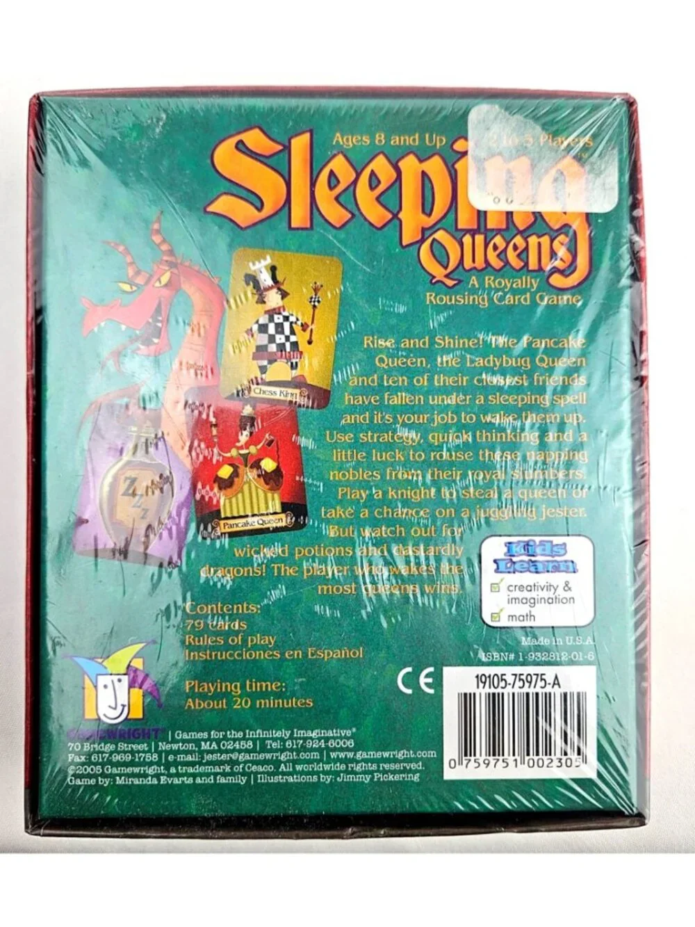 Sleeping Queens Card Game GameWright Award Winning Ages 8+ NEW Sealed Box
